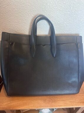 BCBG Layered Faux Leather Tote